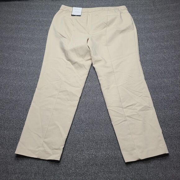 Rafaella Pants Womens‎ 12 Beige Curvy Ankle Stretch Career Office Straight Leg - Picture 7 of 9